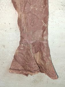 Partywear Lace Mock Neck Top Sheer
