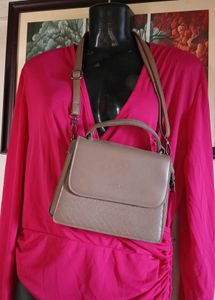 Stylish Taupe Crossbody Bag