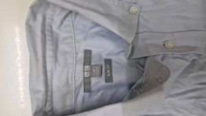 Men's Light Blue Striped Button-Up Shirt