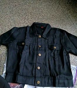 Black Crop Denim Jacket