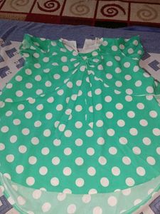 Green Polka Dot Top