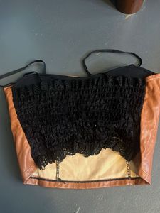leather bralette