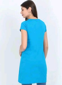 Cute Blue Graphic T-Shirt Top