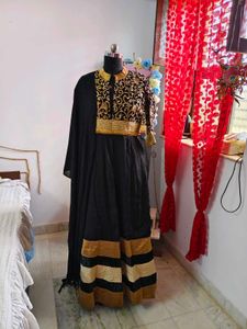 Elegant Black & Gold Embroidered gowns