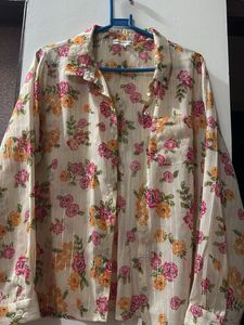 Floral Print Button-Up Shirt