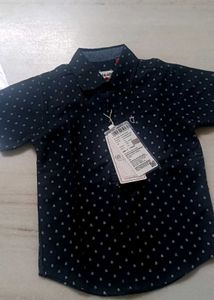 Boys Printed Cotton Shirt and combo dress