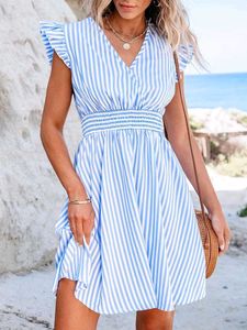 Blue Striped Summer Dress