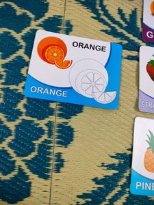 Draw , Learn And Colour Cards ( FRUITS )