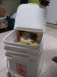 White Stackable Food Storage Containers