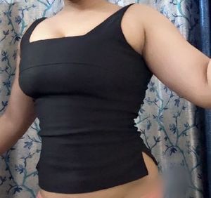Vintage Glittery Square neck fitted top