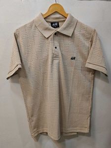 Vintage H&M Textured Polo TShirt