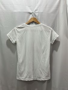 White T-Shirt with Pink Heart Graphic