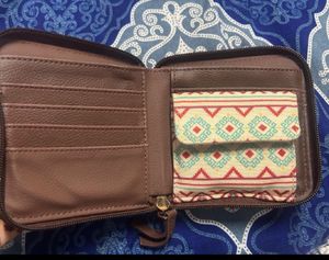 Boho Pattern Zip Around Wallet