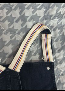 Dark Wash Denim Pinafore Dress
