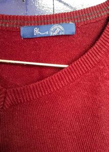 Maroon V-Neck Sweater