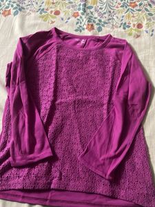 Gapkids girls Purple Lace Top