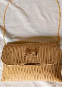 Gold Bow Sling Bag