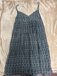 Flowy Black &amp; White Tiered Dress