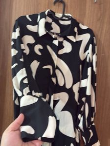 Abstract Print Button-Down Shirt