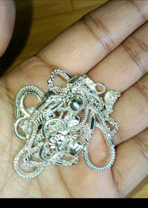 Silver Anklet with Charms