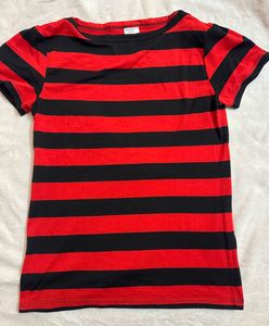 Classic Red & Black Striped Tee