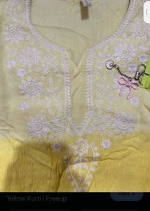 yellow short kurti