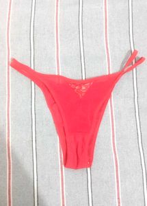 Red Lace Thong Panty