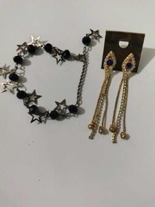 Star Bracelet and Dangle Earrings Set