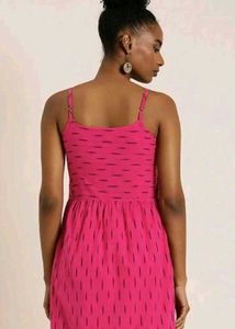 Hot Pink Printed Summer Kurta