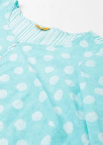 Stylish Blue &amp; White Kurta