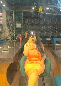 Vibrant Orange Bodycon Dress