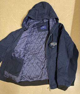 Men's Navy Blue Hooded Jacket