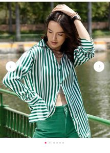 Chic Striped Button-Up Blouse