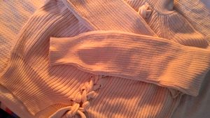 Knit Rib Stretchable High Neck Sweater.