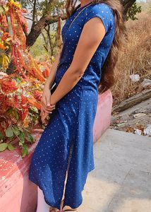 Blue Polka Dot Kurti