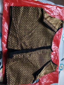 Black saree with blouse