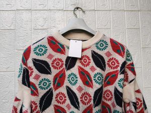 New with tag Korean Cozy Floral Print Knit Sweater