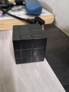 3D glass rubik cube (complete black)