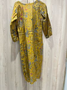 Mustard Floral Kurta Set with Dupatta