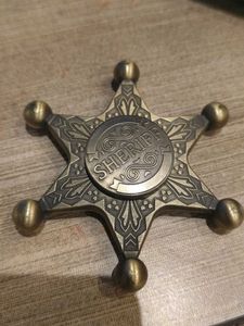Vintage Sheriff Badge Fidget Spinner Toy