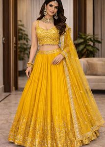 Mustard Yellow Lehenga Choli Set