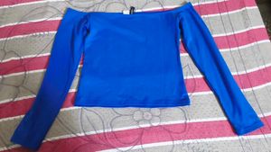 Vibrant Blue Off-Shoulder Top