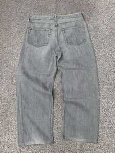 Gray Wash Wide Leg Jeans