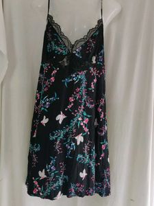 Floral Lace Trim Nightgown