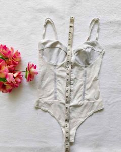 Elegant White Corset Bodysuit