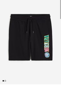 Black Nirvana Graphic Shorts