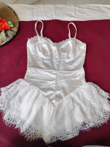SHEIN Sweetina Women's  white Valentines Dress