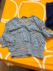 Stylish Printed Smocked Waist Top