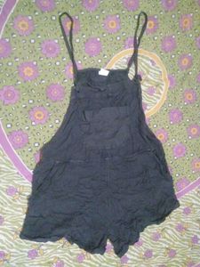 Black Short Overalls