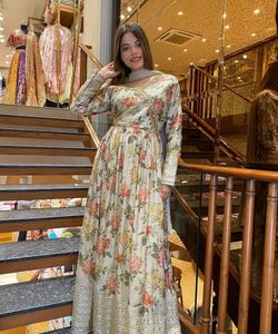 New Party Wear Gown, Bottom and Dupatta